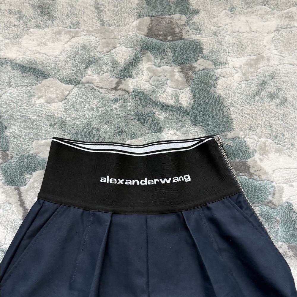 Alexander Wang Dark Blue High Waist Women's Shorts - Picture 5 of 5